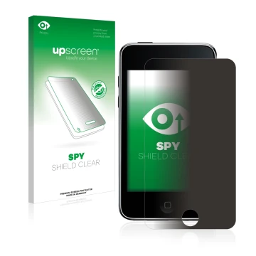 Front side of a product packaging with the brand logo upscreen. Next to it is the device Apple iPod Touch (2nd Gen.) shown wit
