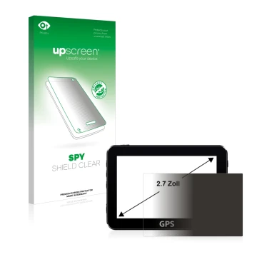 Front side of a product packaging with the brand logo upscreen. Next to it is the device shown with the corresponding screen p