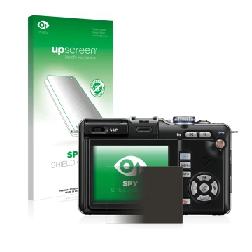 Front side of a product packaging with the brand logo upscreen. Next to it is the device Olympus PEN E-PL1 shown with the corr