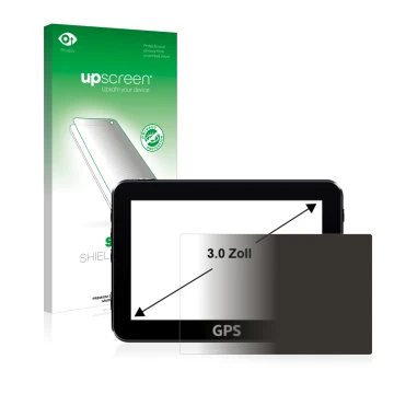 Front side of a product packaging with the brand logo upscreen. Next to it is the device shown with the corresponding screen p