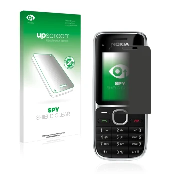 Front side of a product packaging with the brand logo upscreen. Next to it is the device Nokia C2-01 shown with the correspond