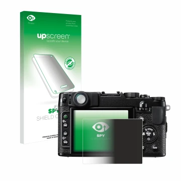 Front side of a product packaging with the brand logo upscreen. Next to it is the device Fujifilm FinePix X10 shown with the c