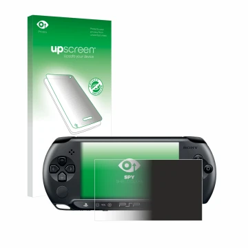 Front side of a product packaging with the brand logo upscreen. Next to it is the device Sony PSP Street E1004 shown with the 