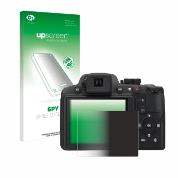 Front side of a product packaging with the brand logo upscreen. Next to it is the device Nikon Coolpix P510 shown with the cor