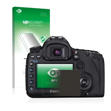 Front side of a product packaging with the brand logo upscreen. Next to it is the device Canon EOS 5D Mark III shown with the 