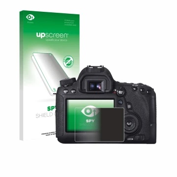 Front side of a product packaging with the brand logo upscreen. Next to it is the device Canon EOS 6D shown with the correspon