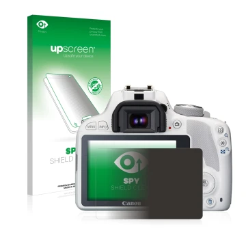 Front side of a product packaging with the brand logo upscreen. Next to it is the device Canon EOS 100D shown with the corresp