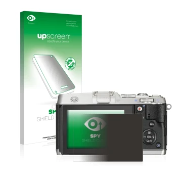Front side of a product packaging with the brand logo upscreen. Next to it is the device Olympus PEN E-P5 shown with the corre