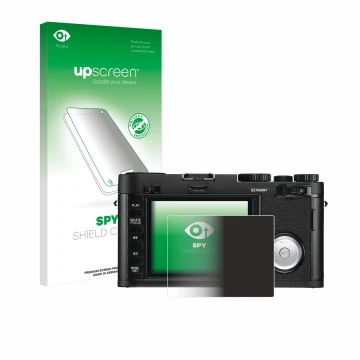 Front side of a product packaging with the brand logo upscreen. Next to it is the device Leica X Vario shown with the correspo