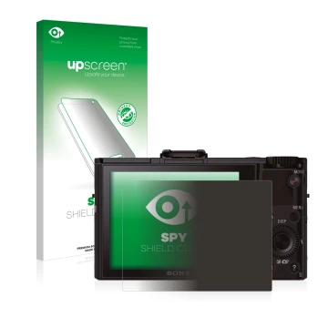 Front side of a product packaging with the brand logo upscreen. Next to it is the device Sony Cyber-Shot DSC-RX100 II shown wi