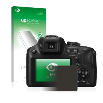 Front side of a product packaging with the brand logo upscreen. Next to it is the device Panasonic Lumix DMC-FZ72 shown with t