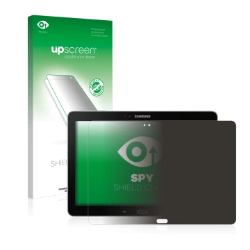 Front side of a product packaging with the brand logo upscreen. Next to it is the device Samsung Galaxy Note 10.1 2014 Edition