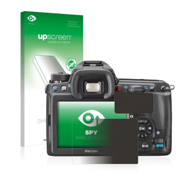 Front side of a product packaging with the brand logo upscreen. Next to it is the device Pentax K3, K-3 shown with the corresp