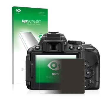 Front side of a product packaging with the brand logo upscreen. Next to it is the device Nikon D5300 shown with the correspond