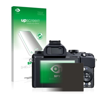 Front side of a product packaging with the brand logo upscreen. Next to it is the device Olympus Stylus 1 shown with the corre
