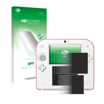 Front side of a product packaging with the brand logo upscreen. Next to it is the device Nintendo 2DS shown with the correspon
