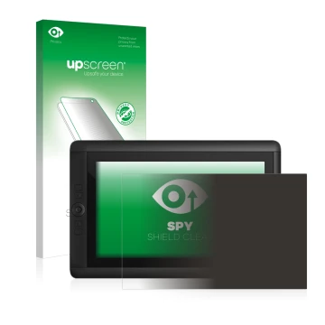 Front side of a product packaging with the brand logo upscreen. Next to it is the device Wacom Cintiq 13 HD shown with the cor