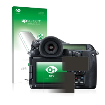 Front side of a product packaging with the brand logo upscreen. Next to it is the device Pentax 645Z shown with the correspond