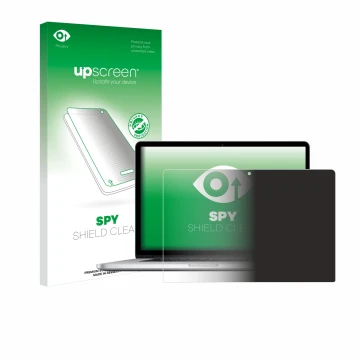 Front side of a product packaging with the brand logo upscreen. Next to it is the device Apple MacBook Pro Retina 15