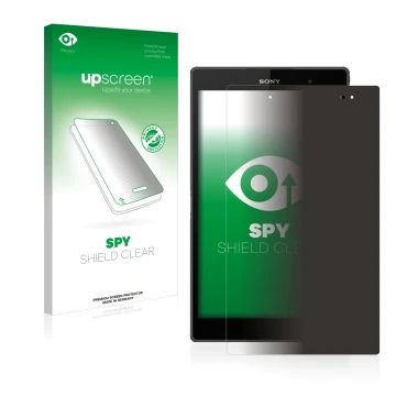 Front side of a product packaging with the brand logo upscreen. Next to it is the device Sony Xperia Z3 Tablet Compact SGP611,