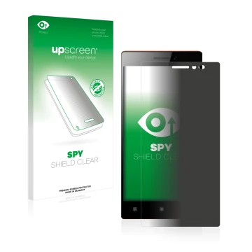 Front side of a product packaging with the brand logo upscreen. Next to it is the device Lenovo Vibe X2 shown with the corresp