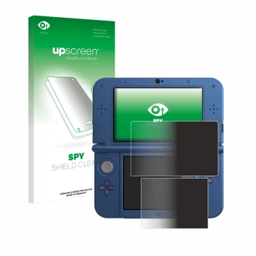 Front side of a product packaging with the brand logo upscreen. Next to it is the device Nintendo New 3DS XL shown with the co