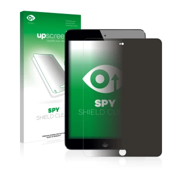 Front side of a product packaging with the brand logo upscreen. Next to it is the device Apple iPad Mini 3 2014 shown with the