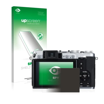 Front side of a product packaging with the brand logo upscreen. Next to it is the device Fujifilm X30 shown with the correspon
