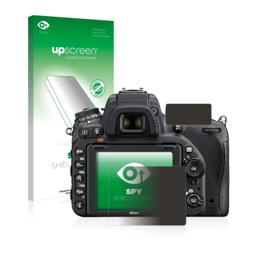 Front side of a product packaging with the brand logo upscreen. Next to it is the device Nikon D750 shown with the correspondi