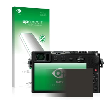 Front side of a product packaging with the brand logo upscreen. Next to it is the device Panasonic Lumix DMC-GM5 shown with th