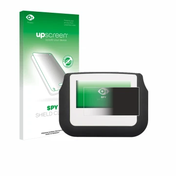 Front side of a product packaging with the brand logo upscreen. Next to it is the device Signotec Signature Pad Sigma shown wi