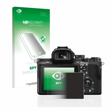 Front side of a product packaging with the brand logo upscreen. Next to it is the device Sony Alpha 7 II (ILCE-7M2) shown with