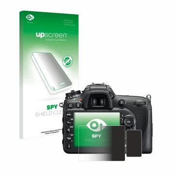 Front side of a product packaging with the brand logo upscreen. Next to it is the device Nikon D7200 shown with the correspond