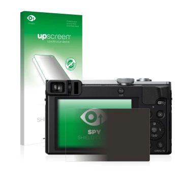 Front side of a product packaging with the brand logo upscreen. Next to it is the device Panasonic Lumix DMC-TZ70 shown with t