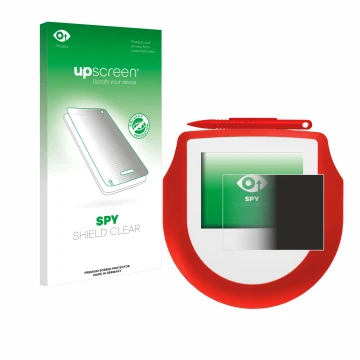 Front side of a product packaging with the brand logo upscreen. Next to it is the device Signotec Signature Pad Omega shown wi