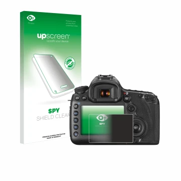 Front side of a product packaging with the brand logo upscreen. Next to it is the device Canon EOS 5DS R shown with the corres