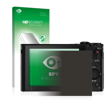 Front side of a product packaging with the brand logo upscreen. Next to it is the device Sony Cyber-Shot DSC-HX90V shown with 