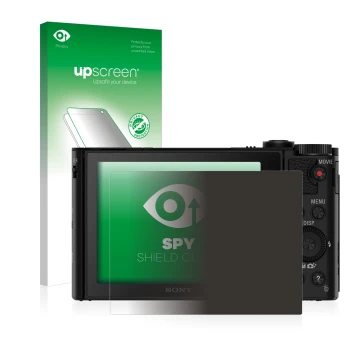 Front side of a product packaging with the brand logo upscreen. Next to it is the device Sony Cyber-Shot DSC-WX500 shown with 