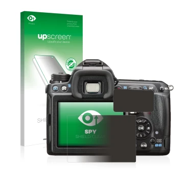 Front side of a product packaging with the brand logo upscreen. Next to it is the device Pentax K-3 II shown with the correspo