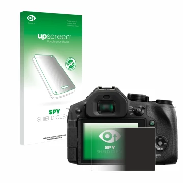 Front side of a product packaging with the brand logo upscreen. Next to it is the device Panasonic Lumix DMC-FZ300 shown with 