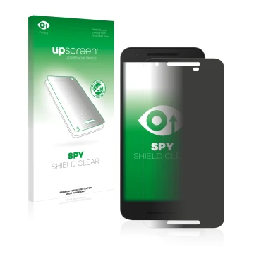 Front side of a product packaging with the brand logo upscreen. Next to it is the device Google Nexus 5X shown with the corres