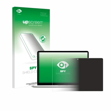 Front side of a product packaging with the brand logo upscreen. Next to it is the device Apple MacBook Pro Retina 15