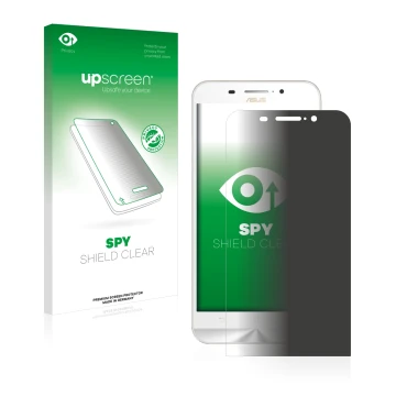 Front side of a product packaging with the brand logo upscreen. Next to it is the device ASUS ZenFone Max ZC550KL shown with t