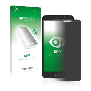 Front side of a product packaging with the brand logo upscreen. Next to it is the device Zopo Color E5.5 shown with the corres