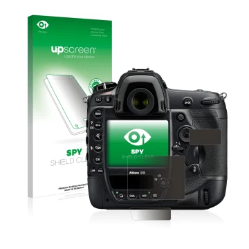 Front side of a product packaging with the brand logo upscreen. Next to it is the device Nikon D5 shown with the corresponding