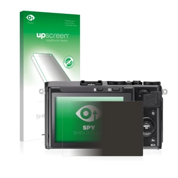 Front side of a product packaging with the brand logo upscreen. Next to it is the device Fujifilm FinePix X70 shown with the c