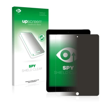 Front side of a product packaging with the brand logo upscreen. Next to it is the device Apple iPad Pro 9.7