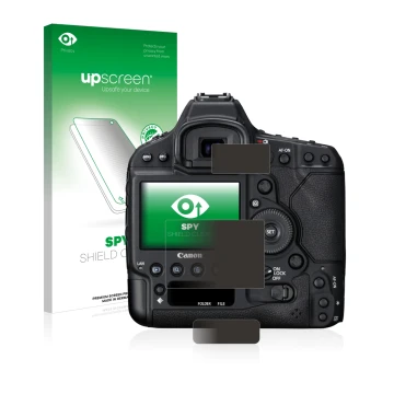 Front side of a product packaging with the brand logo upscreen. Next to it is the device Canon EOS 1D X Mark II shown with the