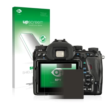 Front side of a product packaging with the brand logo upscreen. Next to it is the device Pentax K-1 shown with the correspondi