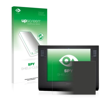 Front side of a product packaging with the brand logo upscreen. Next to it is the device Wacom Intuos 3 L shown with the corre